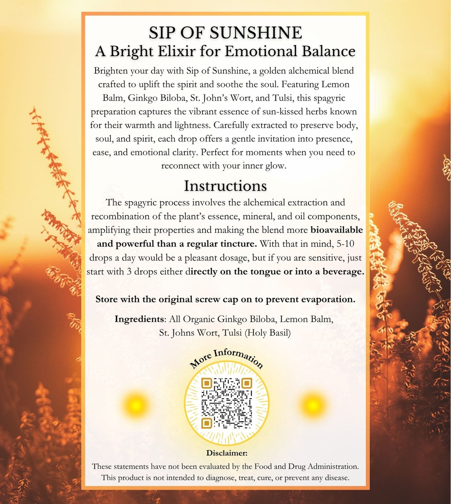 Sip of Sunshine Spagyric